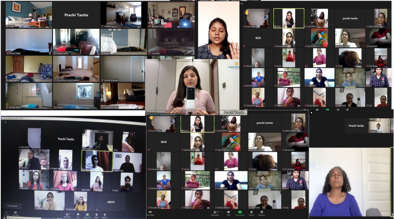 Live Avyukta sessions on a tablet