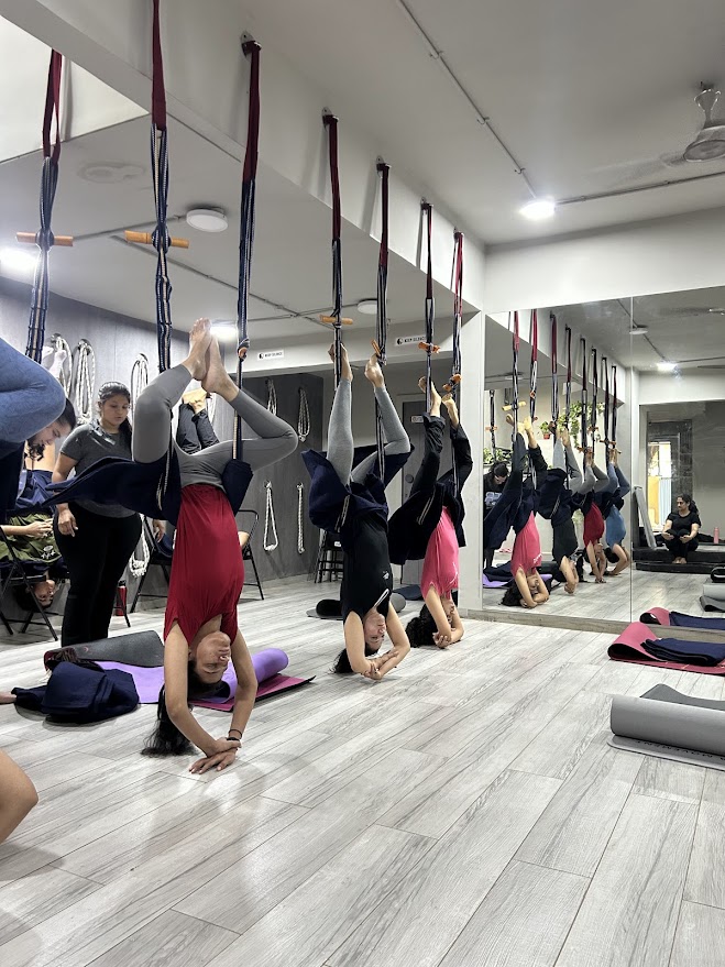 Mindful yoga practice at Avyukta Circle, Surat